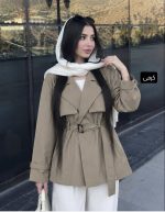 ترنج کت کمربند دار مانلی 2397 - Image 3