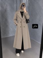 بارونی بلند یقه کمربندی کجراه سهیلا  ۲۴۰۳ - Image 5