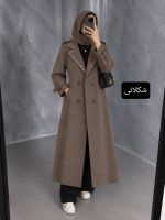 بارونی بلند یقه کمربندی کجراه سهیلا  ۲۴۰۳ - Image 2