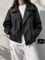 بامبر جکت چرم زیپی روزا 1201 - Image 5