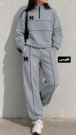 ست دورس شلوار نیم زیپ ملک1269 - Image 5