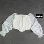 کراپ استین عروسکی حریر کد 5603