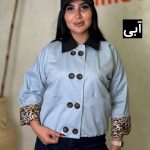 کاپشن آستین پاکتی پلنگی کد 2418