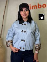 کاپشن آستین پاکتی پلنگی کد 2418