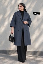 مانتو بلند پولاد آستین کیموند کد 2423 - Image 5