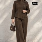 کت‌شلوار پارچه‌ای دوخت سفید تیدا کد 2427