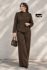 کت‌شلوار پارچه‌ای دوخت سفید تیدا کد 2427