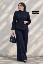 کت‌شلوار پارچه‌ای دوخت سفید تیدا کد 2427 - Image 2