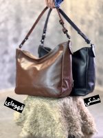 کیف چرم دو تیکه زیپ بغل کد 7271 - Image 2