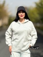 هودی ساده کلاه‌دار هاله کد 1518 - Image 4