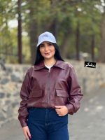 جکت بامبر چرم کوتاه دوجیب کد 1513 - Image 3