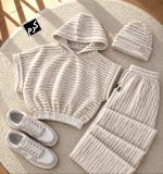 ست وست حوله ای راه راه کد 1510 - Image 3