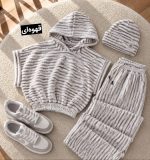 ست وست حوله ای راه راه کد 1510 - Image 2