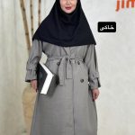 مانتو بلند پشت دکمه حمیده ۲۴۱۱