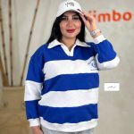 دورس تک یقه دار راه راه 1497