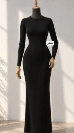 ماکسی ساده کبریتی یقه گرد ۵۵۷۴ - Image 2