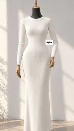 ماکسی ساده کبریتی یقه گرد ۵۵۷۴ - Image 3