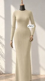 ماکسی ساده کبریتی یقه گرد ۵۵۷۴ - Image 4